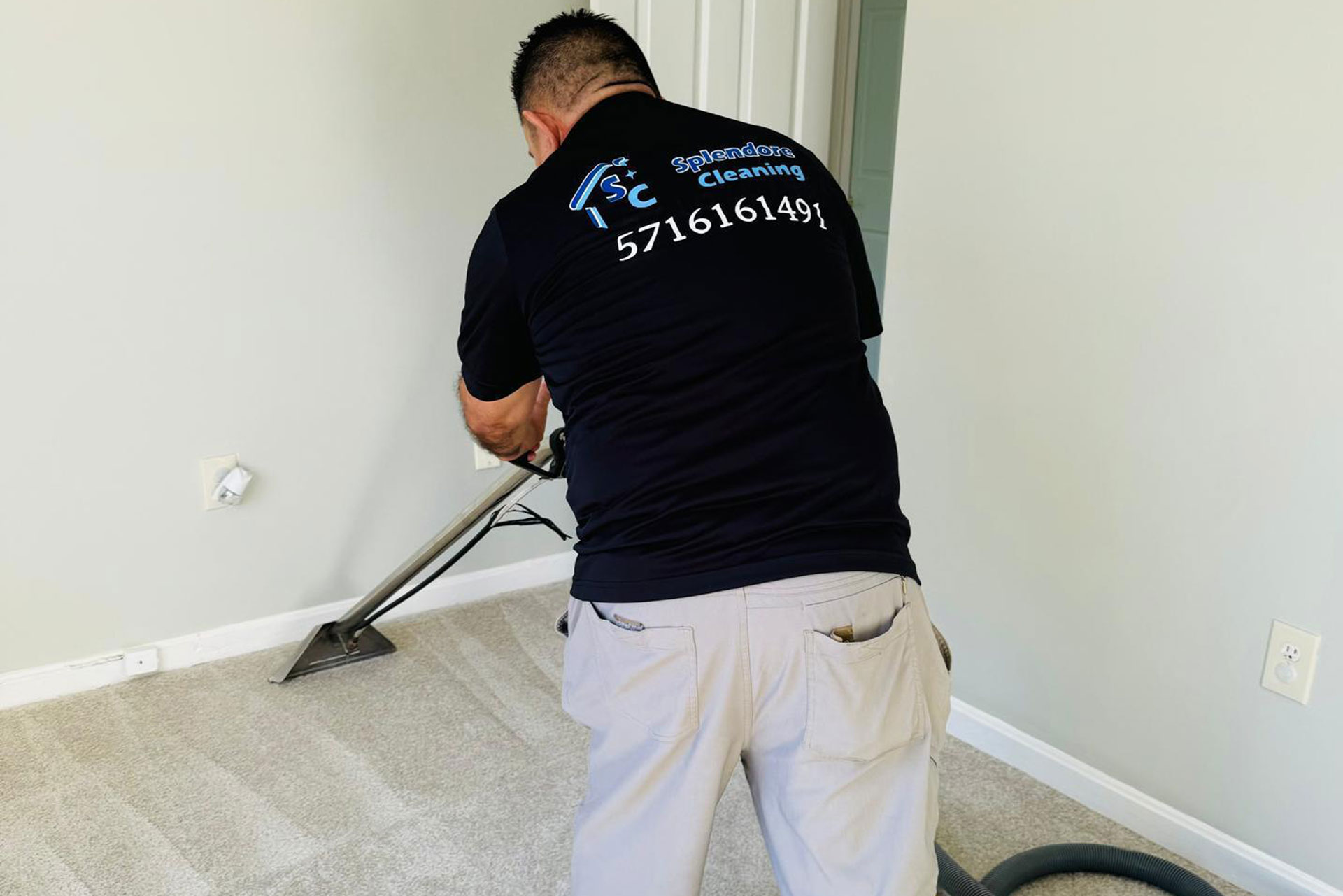 Steam carpet cleaning